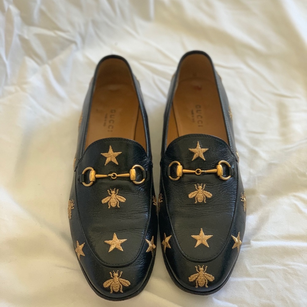 Gucci Jordaan Loafers - bees and stars